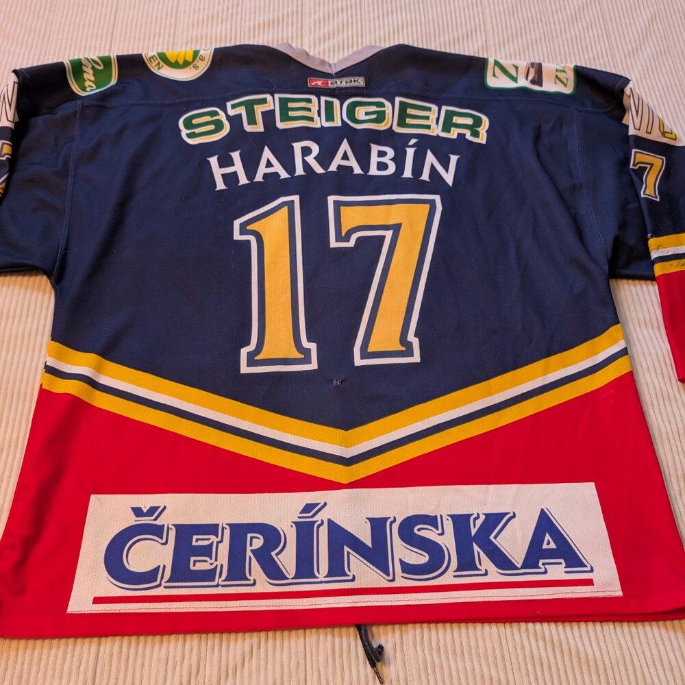 Game Worn Rytieri HKM Harabin #17 Zvolen Slovakia Slovak Extraliga